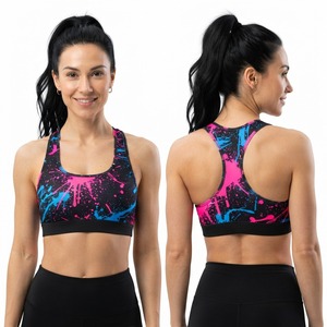 Sujetador Deportivo de Fitness MMA para Mujer, Top Corto Personalizado con Estampado Completo, Tejido Transpirable de Secado Rápido, Flexible y Atlético - Product Image 1
