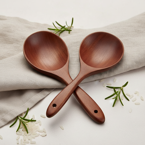 Mini Cuchara de Madera de Diseño Bohemio con Mango Largo, Madera Natural Ecológica Hecha a Mano, Capacidad de 30 ml, Cuchara Pequeña para Té, Café y Sal - Product Image 3