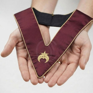 Nouvel Arrivage Collier Maçonnique en Soie Léger au Design Simple Personnalisable pour Tenues Formelles, Cérémonies, Événements, Réunions et Jours Spéciaux - Product Image 2