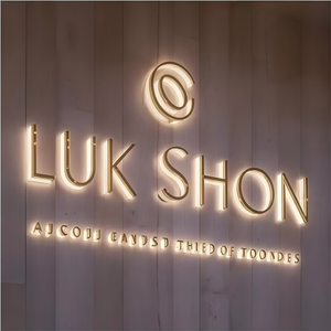 Insegna LED Personalizzata <span class=keywords><strong>in</strong></span> Acciaio Inox, Logo 3D Tagliato al Laser, Decorazione Murale Esterna, Lettere LED Impermeabili - Product Image 5