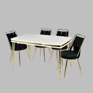Juego de Mesa de Comedor Extensible Moderna Modelo 315 de FEY FURNITURE con 6 Sillas, Tablero de Aglomerado y Patas de Metal - Muebles de Comedor Resistentes para el Hogar - Product Image 5