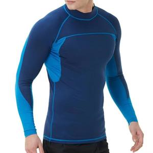 <b>Athletic</b> Men's Full Sleeve Rash Guard Swim Shirt-Polyester/Cotton Quick Dry Breathable Eco-Friendly UV Protection - Product Image 4