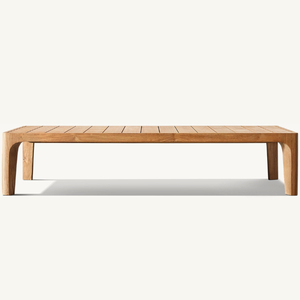 Mesa rectangular de estilo moderno en oferta, hecha de madera de teca ecológica de buena calidad y apta para uso en exteriores. - Product Image 4