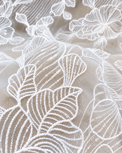 Tissu en dentelle maille premium brodé de sequins floraux carrés en gros pour robes de soirée, robes de mariée et tenues africaines de créateur - Product Image 5