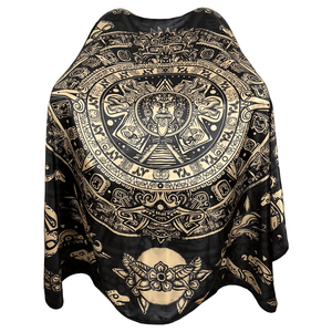 Cape de coiffure personnalisée avec motif imprimé, imperméable, fermeture à boutons, anti-adhérente aux cheveux, pour salon de coiffure et barbier - Product Image 6