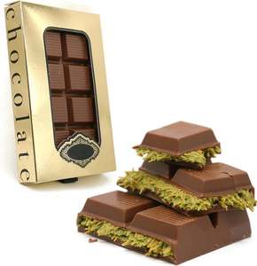 Barra de Kunafa de Chocolate con Pistacho de Dubái al por Mayor, 7oz |   Famosa Barra de Chocolate de Dubái |    Barras de Chocolate Fix, Barra de Chocolate con Pistacho - Product Image 3