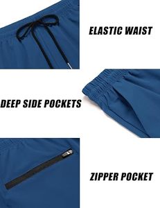 Shorts de sport pour homme respirants, pour la course à pied, la gym, la musculation, avec logo personnalisé, 5 pouces, décontractés, vêtements de sport pour homme - Product Image 3