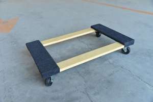 Chariots élévateurs à plateforme, haute capacité, légers, en polypropylène, se déplacent en toute direction, capacité de 660 lb, chariot à roulettes pour le transport du bois - Product Image 6