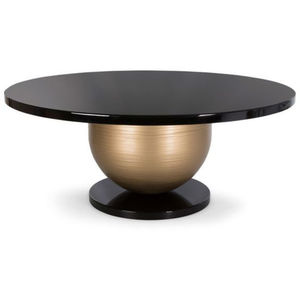 Table basse de salon de style vintage plaquée or, grande forme ronde, accessoires de mobilier, vente chaude - Product Image 3