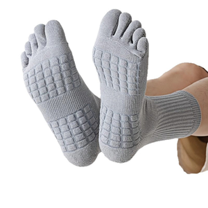 Five Finger Socks Cotton Socks Same Style for Men and Women Cotton Mid Tube Spring Fall Deodorant Antibacterial Split <b>Toe</b> - Product Image 4