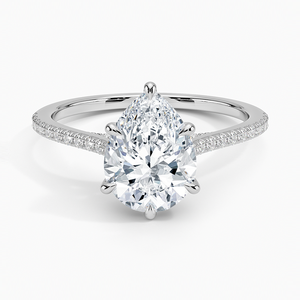 BOJ <b>Ring</b> 0125 Pear Cut 925 <b>Silver</b> Luxe Dawn Prong Setting <b>Solitaire</b> Diamond <b>Ring</b> 2ct D Color VVS1 Moissanite GRA Certified - Product Image 1