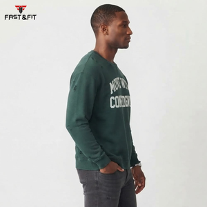 Sweat-shirt à col rond en coton sur mesure, design tendance 2026, fabriqué au Pakistan pour l'hiver - Product Image 3