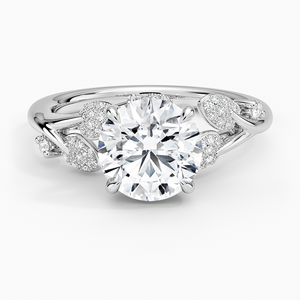Anillo de Boda BOJ Ring 033 con Corte Redondo, Plata 925, Diamantes y Baño de Rodio, 2ct, Color D, VVS1, Moissanita, Certificado GRA - Product Image 1