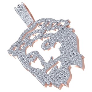 Colgantes y Dijes de Plata S925 con Certificación IGI, Estilo Hip Hop, Dije Personalizado con Rostro de Jesús y Diamantes, Joyería de Diamantes de Corte Brillante de Lujo - Product Image 4