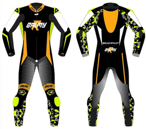 Traje de Carreras de Cuero de Vaca/Canguro para Hombre, Mono de Una Pieza con Armadura de Nivel 2 CE, Hecho a Medida, Protección OEM - Product Image 1