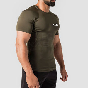 Rashguard pour homme à manches courtes, respirant, antibactérien, en tissu extensible écologique, avec technologie de séchage rapide pour l'extérieur - Product Image 4