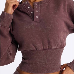 Survêtements personnalisés pour femmes, ensemble sweat-shirt et short, haut court et short, ensemble 2 pièces, ensemble de vêtements - Product Image 5