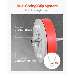 4FT Chrome Plated <b>Barbell</b> Bar <b>with</b> Knurled Grip Fits 2-Inch <b>Weight</b> Plates Strength Training Weightlifting Bar - Product Image 5