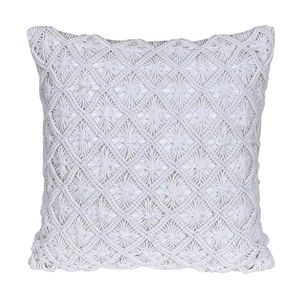 Luxury Handmade Wool & Cotton Square Cushion Geometric Striped Printed Knitted <b>Throw</b> Pillow Popular Home Decorative for Adults - Product Image 1