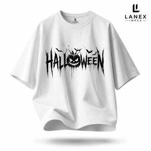 เสื้อยืดฮาโลวีนผู้ชายไซส์ใหญ่ ลายกราฟิกฟักทองและค้างคาว สไตล์โกธิค ผ้าฝ้าย พิมพ์ลาย สตรีทแวร์ ลำลอง แขนสั้น เสื้อยืดฮาโลวีน - Product Image 1
