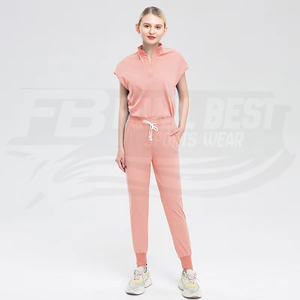 Conjunto de Uniforme Médico Azul Marino para Mujer, Algodón y Poliéster, Tejido de Punto, Incluye Pantalones, Diseño Personalizado - Product Image 3