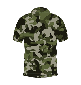 เสื้อโปโลลายพรางสีเขียววู้ดแลนด์สำหรับผู้ชาย แขนสั้น ลำลอง พิมพ์ลาย เสื้อยืดกอล์ฟ - Product Image 2
