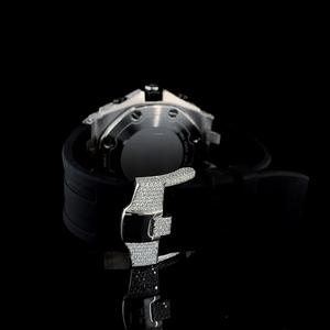 Best Selling Black Silicon Case Mossinate Diamond <b>Watch</b> <b>Waterproof</b> for <b>Men</b> Jewelry Gift and Party Use Available at Good Price - Product Image 2