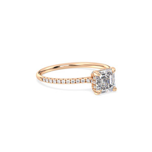 REYES Best Selling Classic Design Asscher Cut 1.35Ct Lab Grown Diamond Solitaire Ring in 14K Solid Gold CVD Diamond Jewelry - Product Image 3