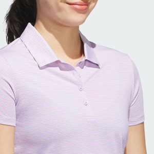 Polo a Rayas para Mujer, Manga Corta, Color Morado Claro, Secado Rápido, Tejido de Punto, Ropa Deportiva Informal, Polo de Golf para Entrenamiento - Product Image 5