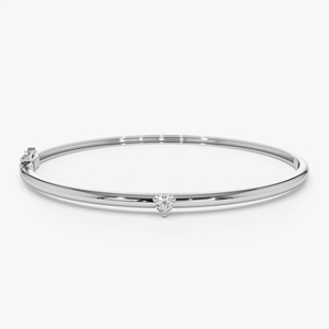Bracelet solitaire en diamant cultivé en laboratoire en or jaune 14 carats, élégant et minimaliste pour femme, bijoux fins pour tous les jours - Product Image 1