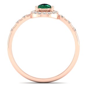 Anillos de compromiso de plata de ley 925 con moissanita para mujer, corte pera, 0.5 ct, con gema esmeralda, precio de fábrica REYES al por mayor - Product Image 4