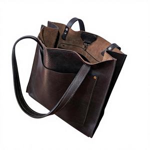 Bolsos de Mano de Cuero Genuino para Mujer, Plegables, Impermeables, Gran Capacidad, Cierre de Cremallera, Tamaño Personalizado, Ligeros y Duraderos - Product Image 4