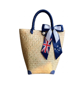 Sac fourre-tout en jonc de mer tressé à la main avec ruban décoratif, sac de plage d'été naturel fait main pour femme, fabriqué au Vietnam - Product Image 3