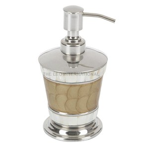 Eye Catching Design Handmade Liquid Soap Storage <b>Bottle</b> Glossy <b>Pump</b> Metal <b>Dispenser</b> With Enamel Color - Product Image 1