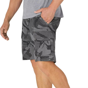 Shorts Cargo Homme en Coton Uni avec Poches, Longueur Genou, Style Streetwear, pour la Pêche et les Activités de Plein Air – Vente en Gros - Product Image 1