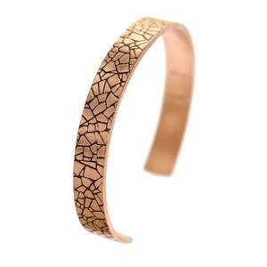 Copper Alloy Cuff Bracelet Rose Gold Plated Geometric Design Unisex Classic Style <b>men</b> and women wrist wear healing - Product Image 5