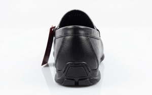 Mocassins en cuir noir et blanc pour hommes Dlords, à enfiler, avec coussin d'air, semelle extérieure en cuir véritable, anti-odeur, antidérapants, pour le bureau - Product Image 2