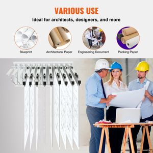 Scaffale a Parete per Conservazione Progetti, Capacità 1200 Progetti, 12 Staffe Girevoli, Mensole da Parete 24\" e 30\" - Product Image 5