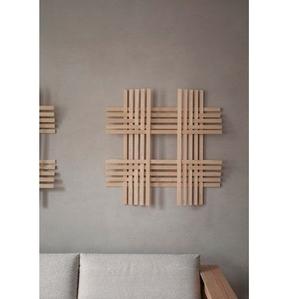 Panneau mural en bois géométrique moderne, décoration murale rustique en gros, plaque en bois mosaïque 3D faite à la main pour l'intérieur de la maison, art mural en bois - Product Image 5