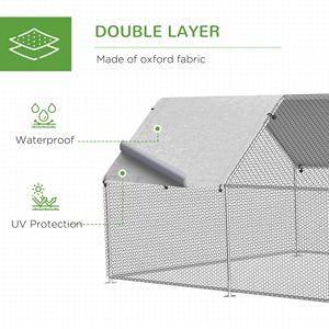 Grande Pollaio Piatto con Recinzione Accessibile, Casetta per Galline da Esterno con Recinto Metallico Impermeabile Anti-UV, Usato - Product Image 4
