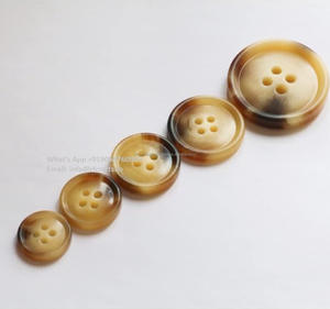 Botón mate marrón Muestra gratis Miles de estilos en stock Botón de resina ABS de costura de 4 agujeros personalizado para ropa - Product Image 5