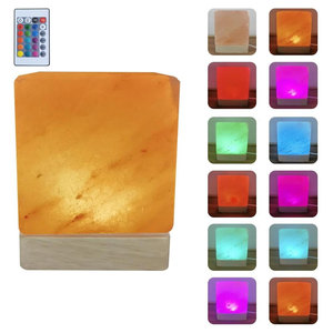 Ambient Glow Himalayan <b>Cube</b> Salt Lamp Carved Modern Style High Quality Top A+ Grade Home Decor - Product Image 1