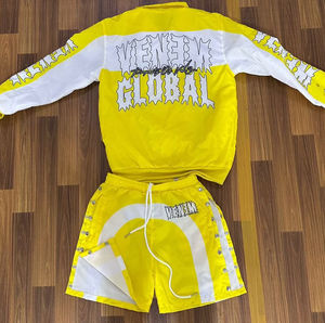 ชุดเซ็ตเสื้อแจ็คเก็ตกันลมสีสันตัดกันสไตล์ลำลองสำหรับฤดูหนาว ขายส่งแบบ OEM เสื้อเชิ้ตโพลีเอสเตอร์สามสี ชุดเซ็ตสองชิ้น - Product Image 2