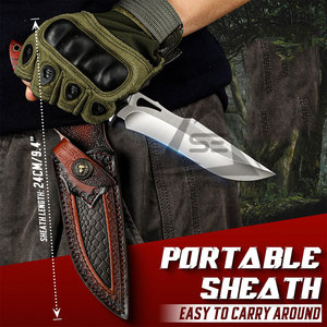 Couteaux Bowie en acier inoxydable de haute qualité avec manche en bois, nouveau style, prix abordable, personnalisables (DIY, OEM), couleur au choix, en stock, produit phare - Product Image 2