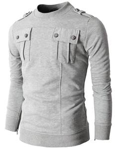 Chaqueta de seguridad para hombre, uniforme de guardia, manga larga, cuello acanalado, dos bolsillos, cremallera, mezcla de poliéster/algodón, para todas las estaciones - Product Image 3