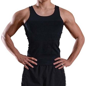 Men's <b>Black</b> Sleeveless <b>Knitted</b> Tank Top O-Neck Solid Casual Breathable Muscle <b>Vest</b> Wear - Product Image 2