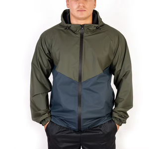 Wholesale New Design Men's Hooded Color Blocking Windproof Jacket Zipper Closure Regular Fit Autumn Wear Polyester Jacket - Product Image 1