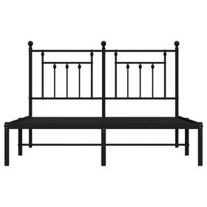 Cadre de lit king size en acier noir, lit rectangulaire en métal - Product Image 6