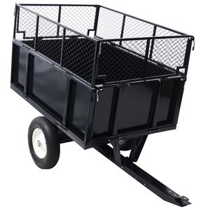 Remolque de Acero para ATV, Remolque Utilitario de 750 lb y 22 Pies Cúbicos con Carritos de Remolque Reforzados para Jardín, Césped, Remolques Agrícolas - Product Image 1