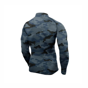 เสื้อรัดรูปแขนยาวสำหรับผู้ชาย ระบายเหงื่อได้ดี เหมาะสำหรับกีฬาต่อสู้ MMA ผลิตจากผ้าสแปนเด็กซ์/โพลีเอสเตอร์ ระบายอากาศได้ดี ยืดหยุ่น ไร้ตะเข็บ สำหรับผู้ใหญ่ - Product Image 1